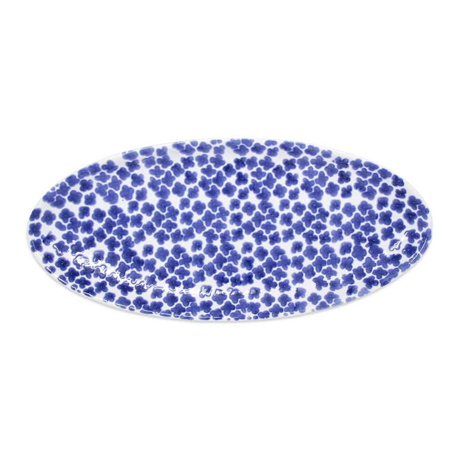 Santorini Flower Narrow Oval Platter by VIETRI