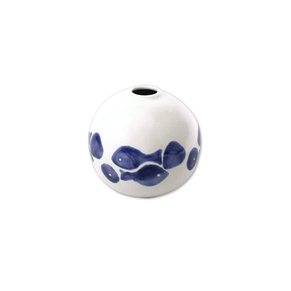 Santorini Fish Round Vase