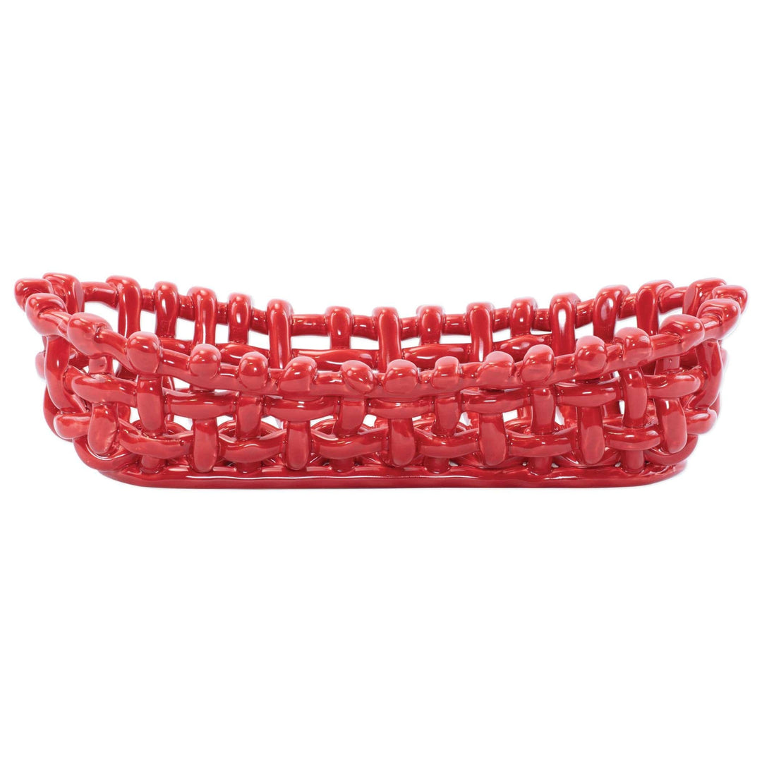 Woven Baskets Red Bread Basket by VIETRI