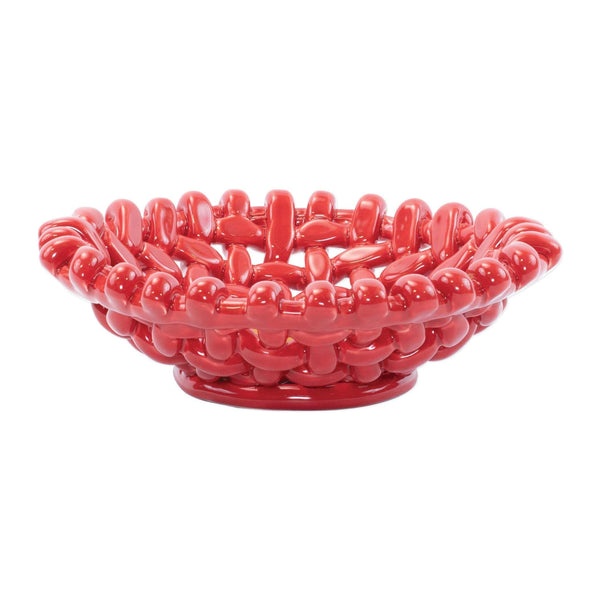 Woven Baskets Red Small Basket by VIETRI