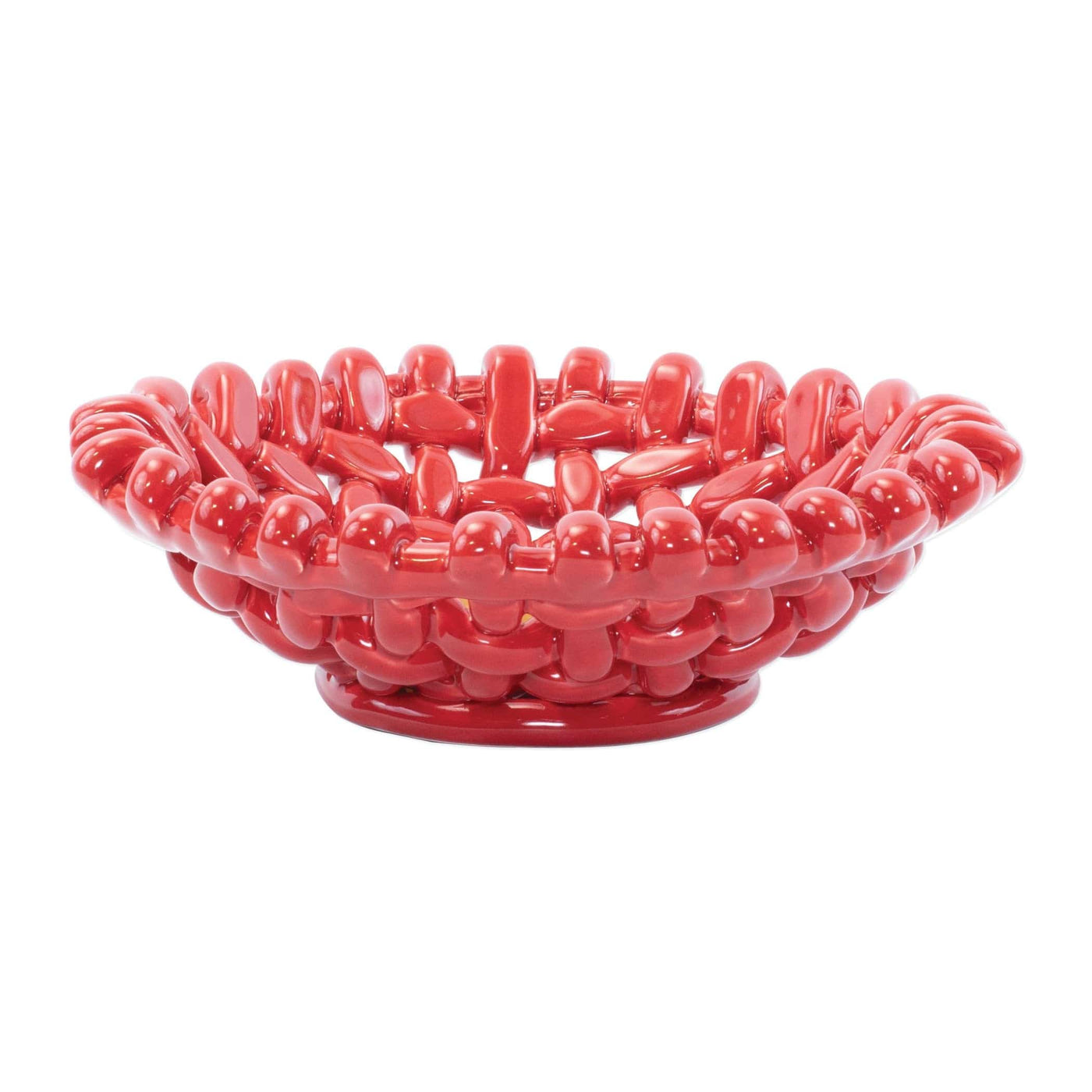 Woven Baskets Red Small Basket by VIETRI