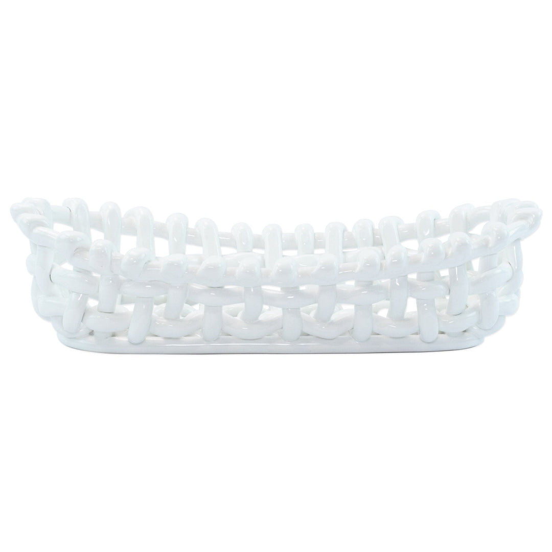 Woven Baskets White Bread Basket by VIETRI