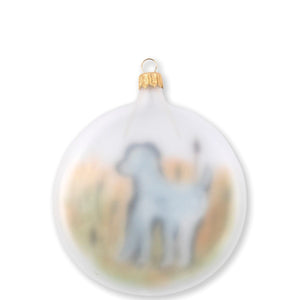 Ornaments Wildlife Black Hunting Dog Disc Ornament