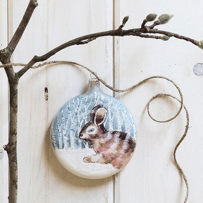 Ornaments Into The Woods Hare Disc Ornament